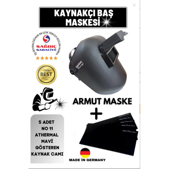 Sağdıç saraciye armut maske ışığı dağıtmayan 5 adet sağdıç kaynak camı - 4