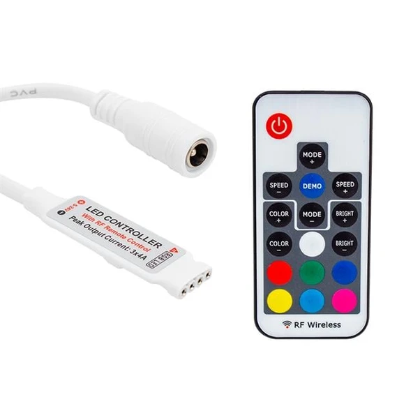 Powermaster 12 Volt RF Küçük Modüllü Uzak Mesafe Algılamalı Led Kontrol Cihazı - 8