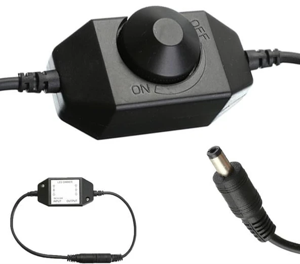 Powermaster DC12V-DC24V 2A Tek Renkli Şerit Led Dimmer Işık Şiddeti Kontrolü - 7