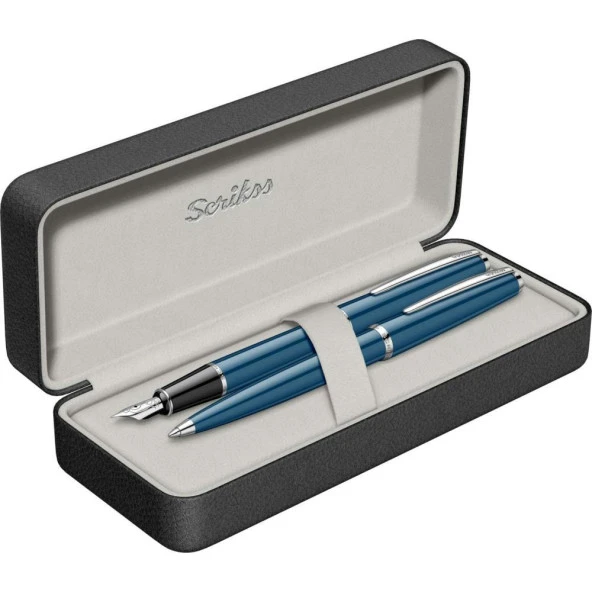 Scrikss Takım Kalem Dolma+Tükenmez Lacivert 33
