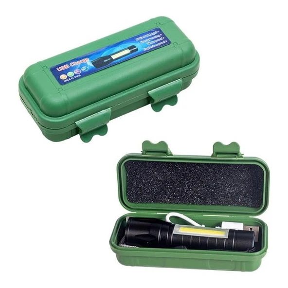 Powermaster PM-4525 Metal Flashlight Power Ledli Şarjlı El Feneri - 6