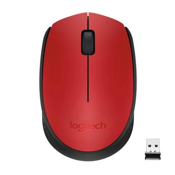 Logitech M171 USB Kırmızı Kablosuz Mouse - 4