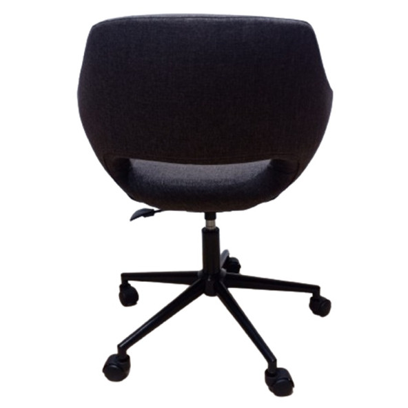 Ofis Koltuğu Çalışma Sandalyesi Kahverengi Renk Keten Kumaş Döküm Süngerli - Resim 2