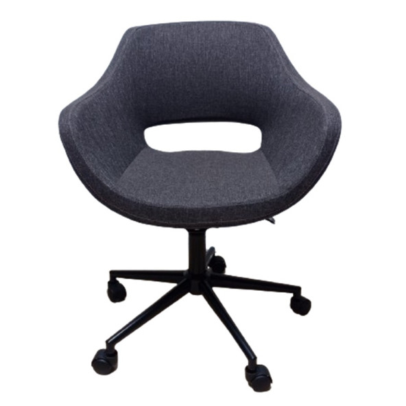 Ofis Koltuğu Çalışma Sandalyesi Kahverengi Renk Keten Kumaş Döküm Süngerli - Resim 5