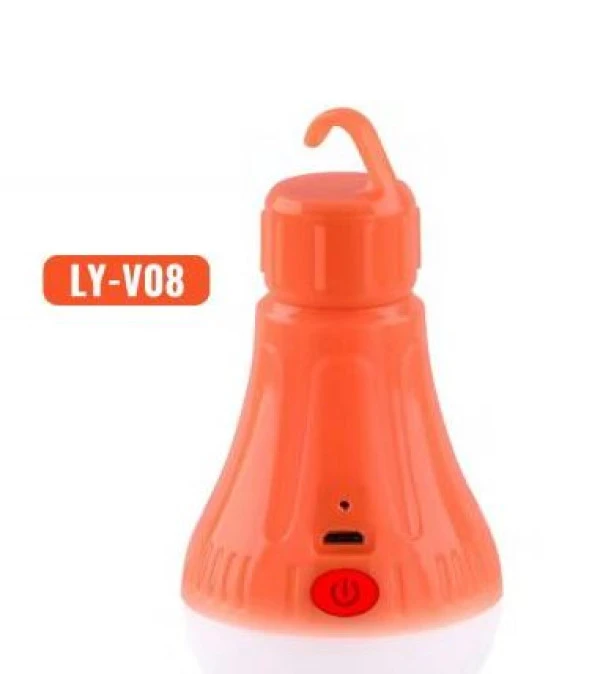 Powermaster LY-V08 Şarjlı Kamp Lambası (Çakarlı)