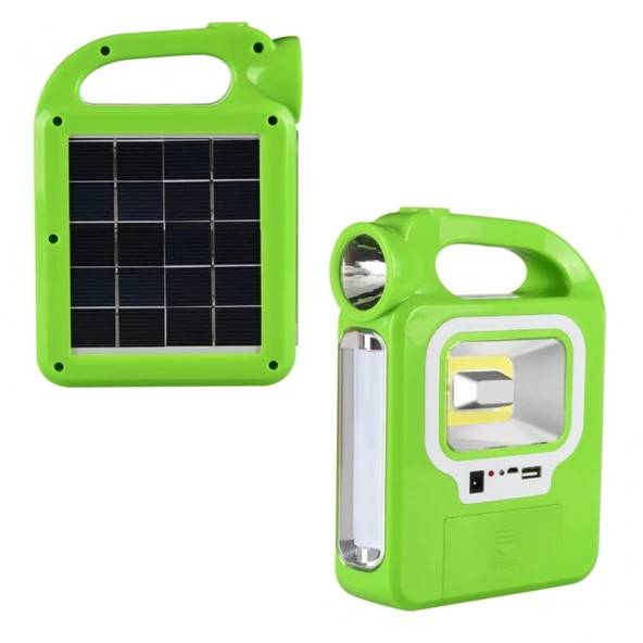 Powermaster HB-6399B Solar Tamirci Balıkçı Çalışma Lambası Uzatma Ampul Dahil (Powerbank Özellikli)