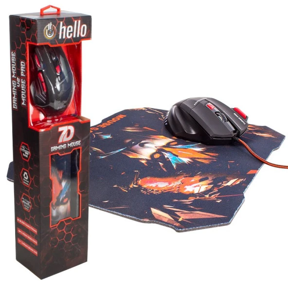 HELLO HL-39 KABLOLU GAMING MOUSEMOUSE PAD