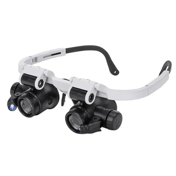 Sunup 2 Led Işıklı Pilli Büyüteçli Gözlük 8x 15x 23x - 4