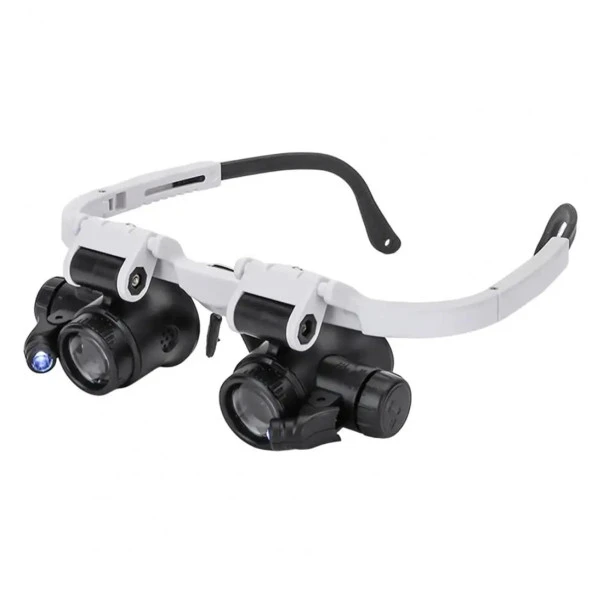 Sunup 2 Led Işıklı Pilli Büyüteçli Gözlük 8x 15x 23x