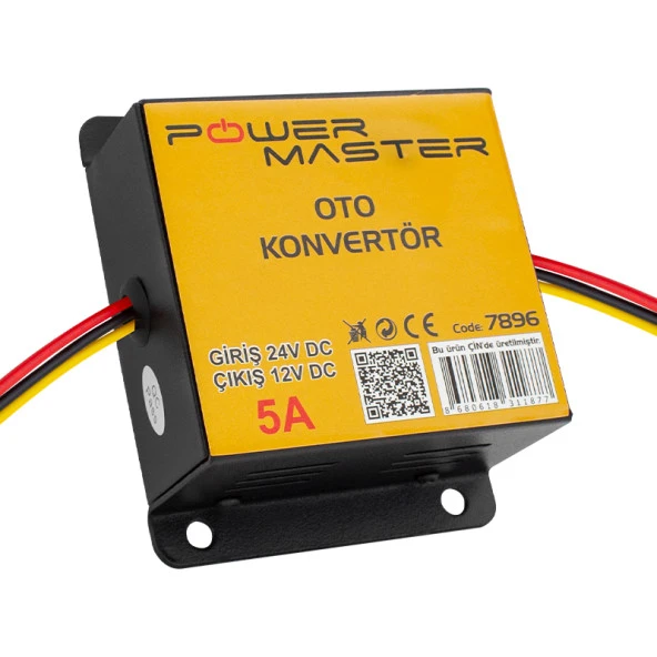 Powermaster PM-7896 24-12 Volt 5 Amper Oto Konvertör Voltaj Düşürücü