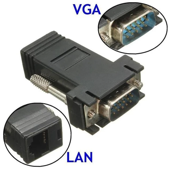 Powermaster VGA Extender RJ45 CAT5/CAT6/CAT7 Uzatıcı Çevirici (2'Li Paket) - 4