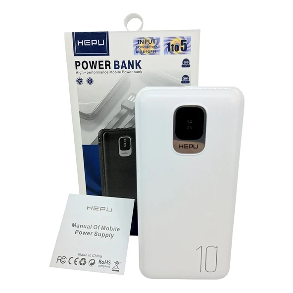 HEPU HP-965 All in One 10000 mAh Çoklu Kablolu Powerbank Siyah - 3