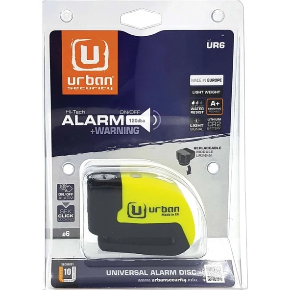 Urban Security Alarmlı Motosiklet Disk Kilidi Ur6 / 6mm Pim - 3