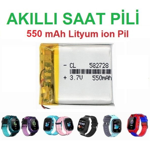 Day 550 Mah Wikys Q528 Akıllı Çocuk Saat Telefon Batarya Pil 3.7v 550mah 582728