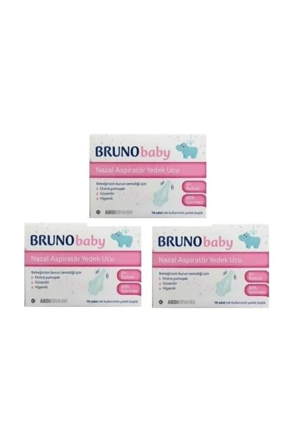 Bruno Baby Nazal Aspiratör Yedek Ucu 10lu 3 Kutu