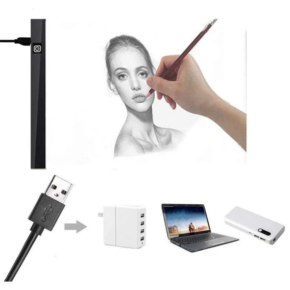 Schulzz Led Işıklı A4 Çizim Kopyalama 3 Seviyeli Ayarlanabilir Grafik Tahtası - 3