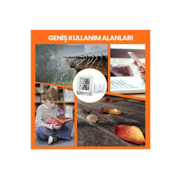 ThermoPro TP200C Wifi İç-Dış Mekan Dijital Sıcaklık Termometre - 8