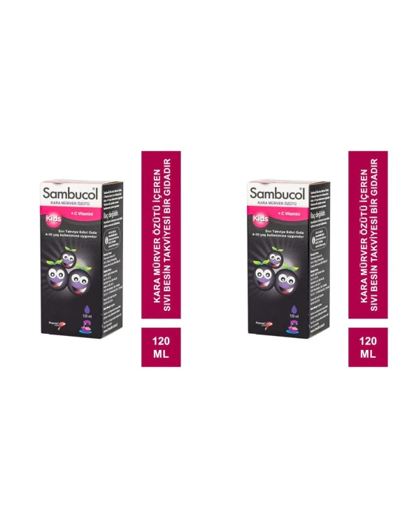 Sambucol Kids Likit 120 ml 2 Kutu ürün görseli