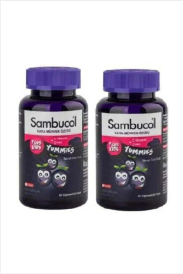 Sambucol Plus Kids Yummies 60 Çiğneme Tableti 2 Kutu