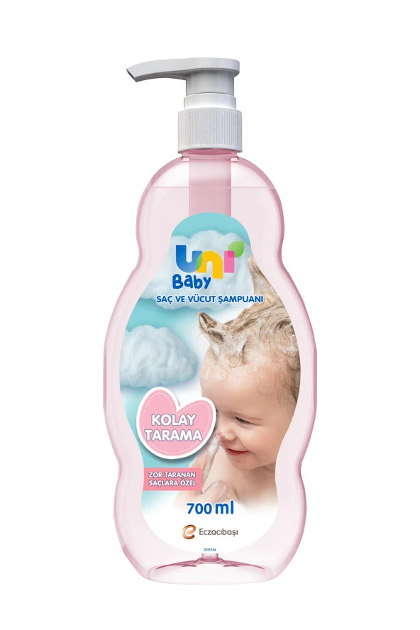 Uni Baby Boyasız Şampuan Kolay Tarama 700 ml 3 Kutu