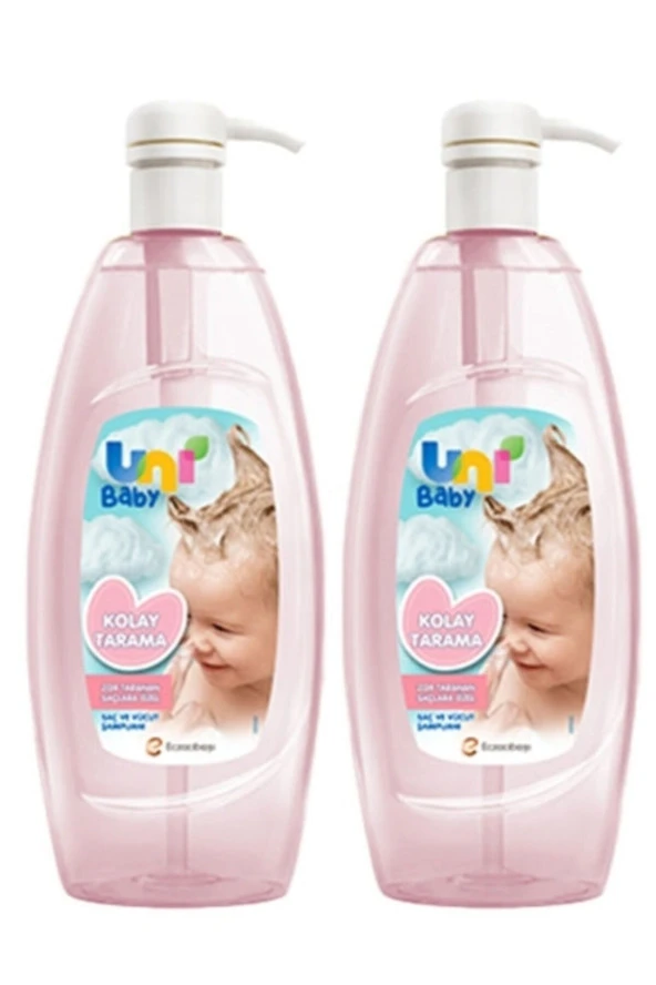 Uni Baby Boyasız Şampuan Kolay Tarama 700 ml 2 Kutu