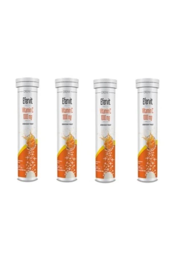 Orzax Efervit Vitamin C 1000 mg 20 Efervesan Tablet 4 Kutu