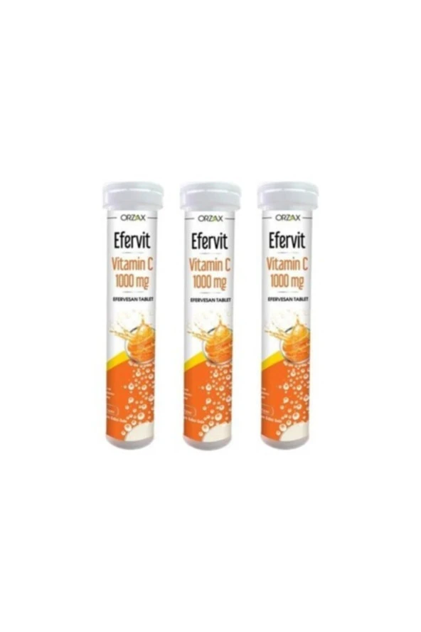 Orzax Efervit Vitamin C 1000 mg 20 Efervesan Tablet 3 Kutu