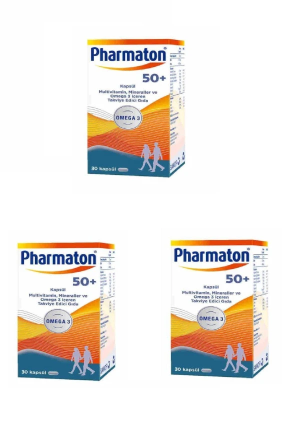 Pharmaton 50 Plus 30 Kapsül 3 Kutu