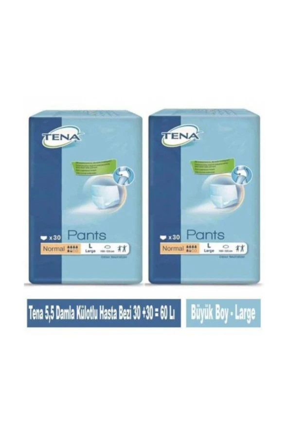 Tena Pants Külot Yetişkin Hasta Bezi Large 30'Lu Paket 2'Li