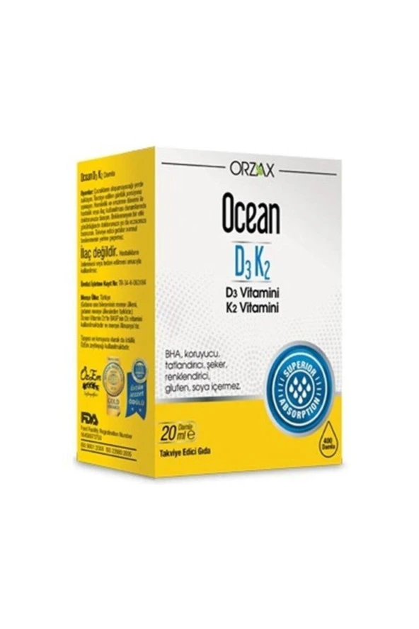 Ocean D3K2 Damla 20 ml ürün görseli