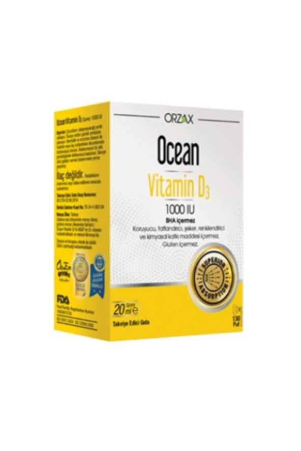 Ocean Vitamin D3 1000 IU Oral Sprey 20 ml