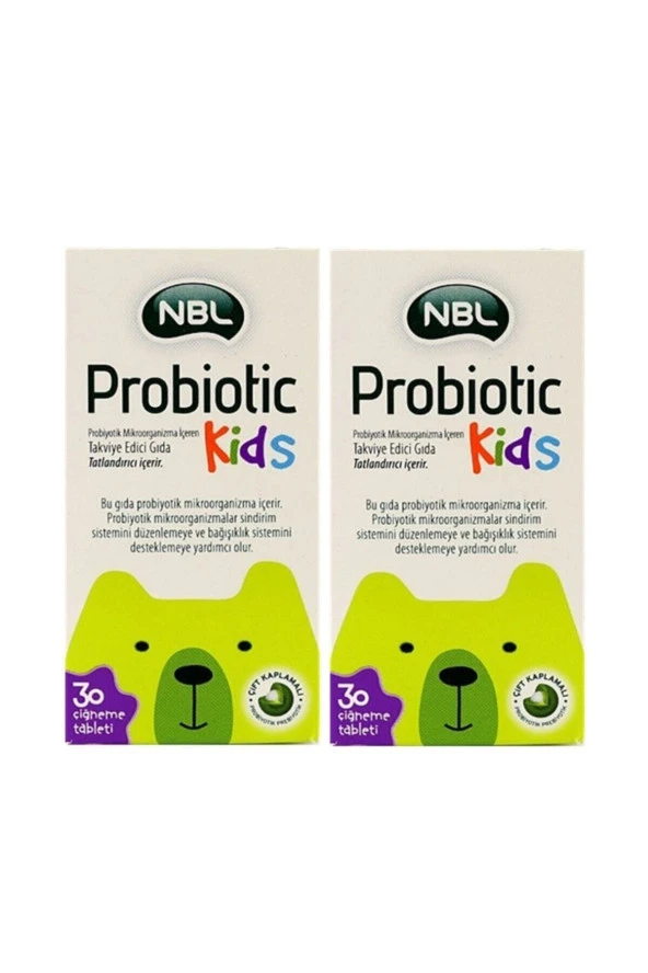 NBL Probiotic Kids 30 Çiğneme Tableti 2 Kutu
