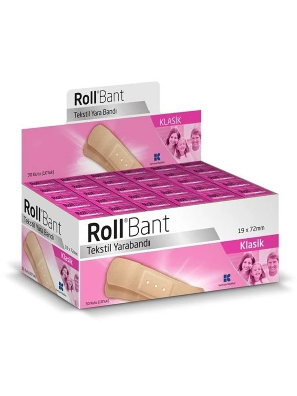 Roll Bant Tekstil Yara bandı 30 Kutu 10luk