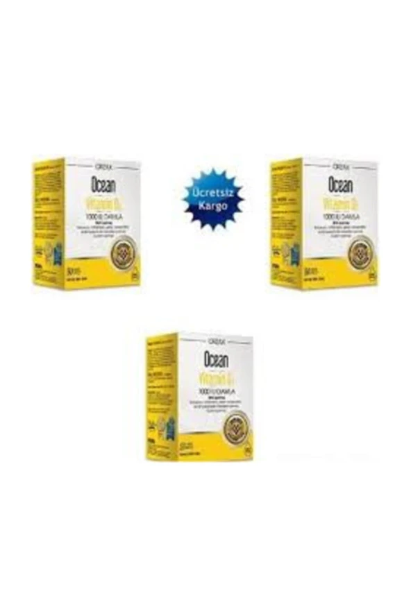 Ocean Vitamin D3 1000 IU Damla 50 ml 3 Kutu ürün görseli 1