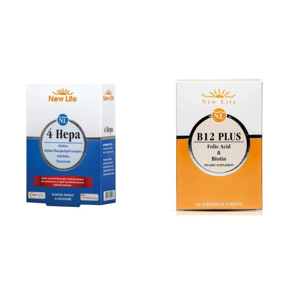 New Life 4 Hepa 30 Softjel + New Life B12 Plus Methylcobalamin 60 Tablet Avantajlı Paket ürün görseli