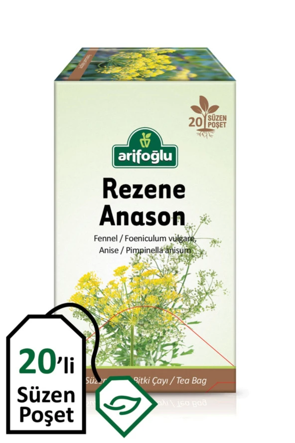 Arifoğlu Rezene  Anason Çayı Süzen Poşet  20Li