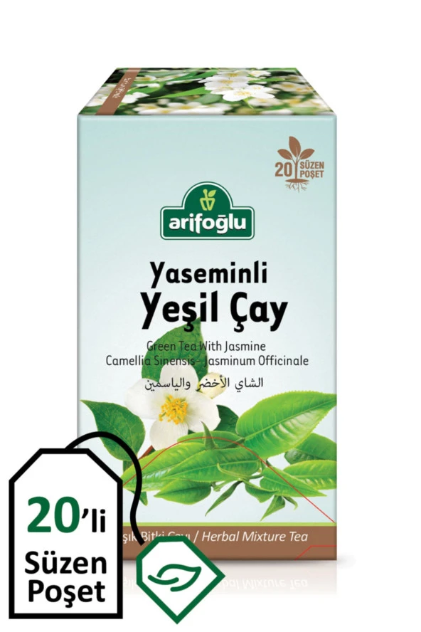 Arifoğlu Yeşil Çay Yasemin 20li Süzen Poşet Çay