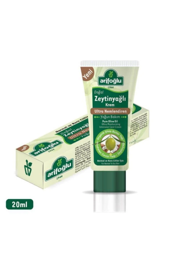 Arifoğlu Doğal Zeytinyağlı Krem 20ml Tüp