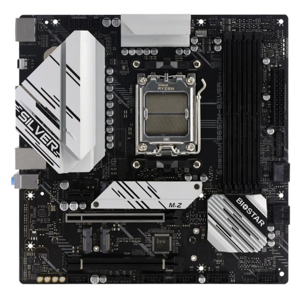 Biostar B650M-SILVER DDR5 6000MHz AM5 Micro ATX Anakart - Resim 2