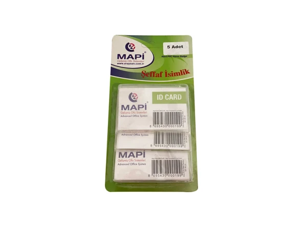 MAPİ ŞEFFAF İSİMLİKLER BLİSTER 54X86 MM 5Lİ PAKET