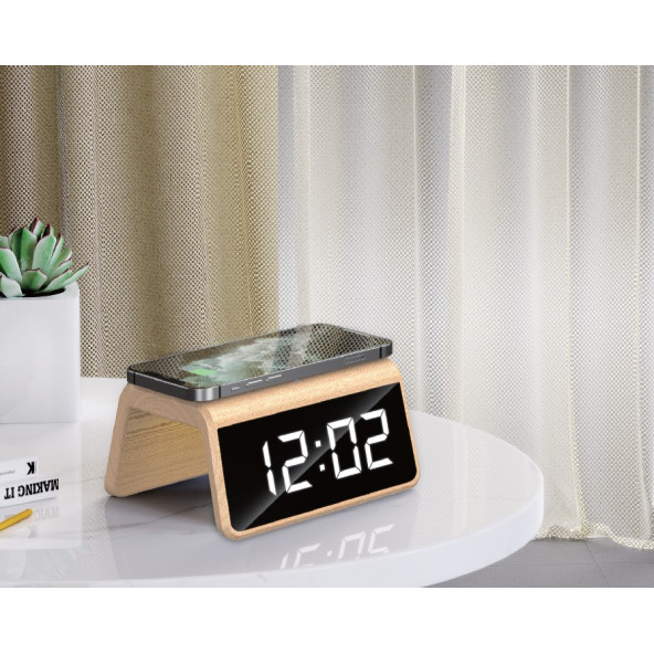 Sunowl SO700 Saat,LED Işık,15W Kablosuz Hızlı Şarj - 3