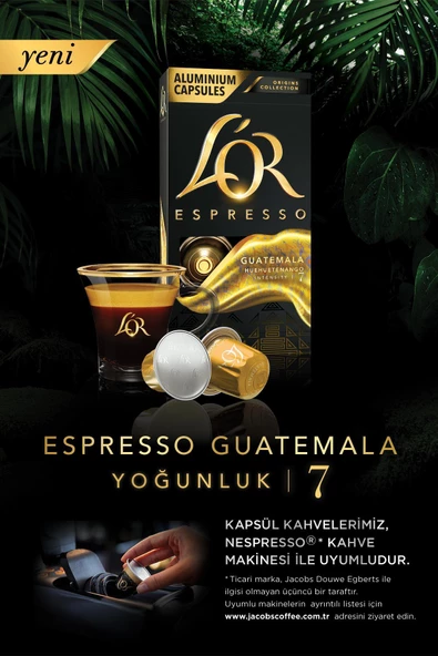 L'OR Espresso Origin Guatemala Kapsül Kahve 10 x 10 Paket ( 100 Adet ) - Resim 3