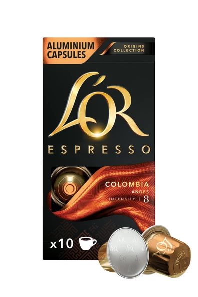 L'OR Espresso Origin Colombia Kapsül Kahve 10 x 10 Paket ( 100 Adet ) - Resim 2