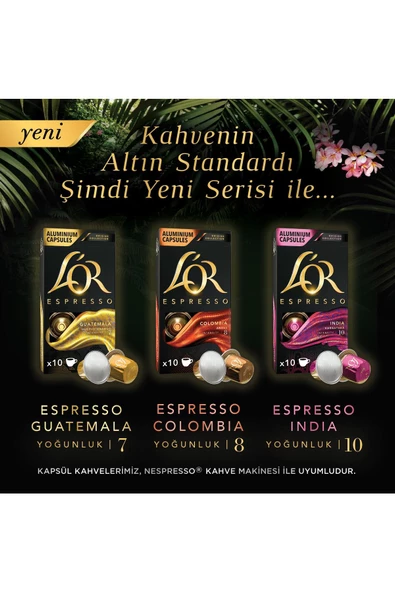 L'OR Espresso Origin Colombia Kapsül Kahve 10 x 10 Paket ( 100 Adet ) - Resim 5