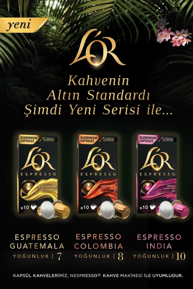 L'OR Espresso Origin India Kapsül Kahve 10 x 10 Paket ( 100 Adet ) - Resim 5
