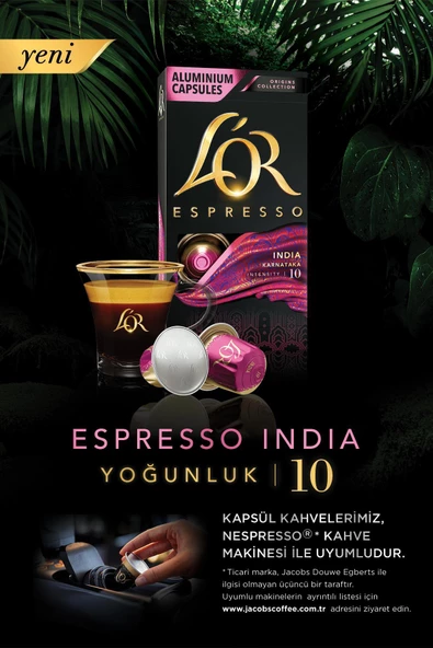 L'OR Espresso Origin India Kapsül Kahve 10 x 10 Paket ( 100 Adet ) - Resim 3