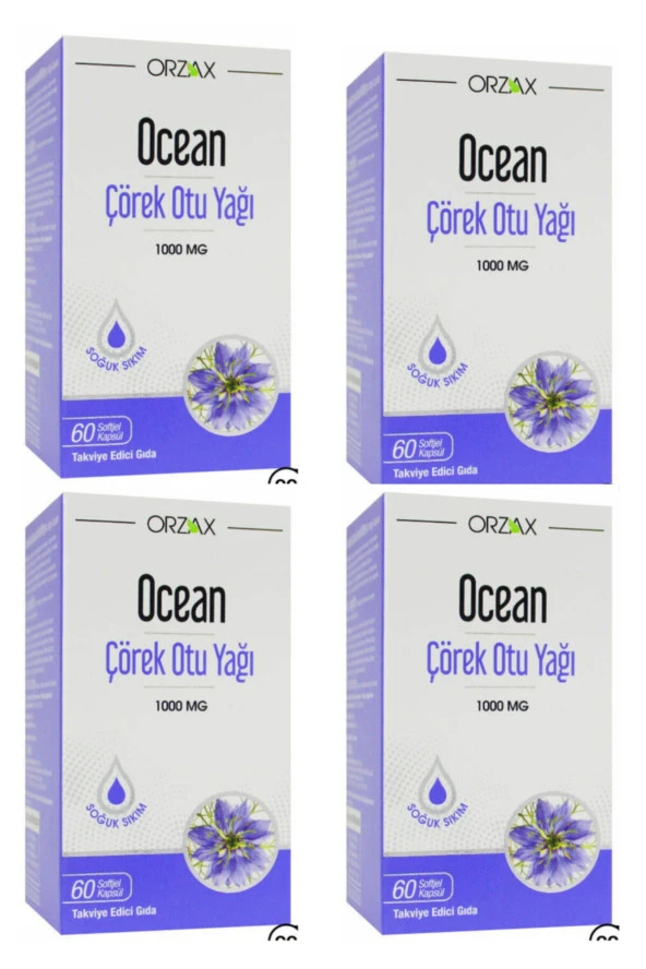 Ocean Çörek Otu Yağı 1000 mg 60 Kapsül - 1+1 Kofre Paket 2 Kutu