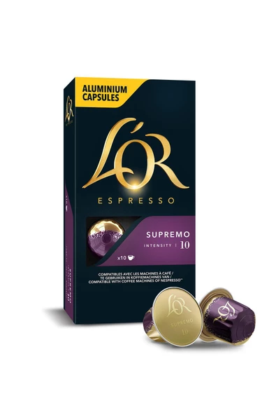 L'OR - Supremo - Intensity 10 - Nespresso Uyumlu Kapsül Kahve Fırsat Paketi 10 x 10 Paket (100 Adet) - 2