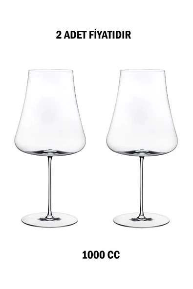 Paşabahçe Stem Zero 1000 cc Kristal Volcano Kırmızı Şarap Kadehi 2'Li 1101740 32019 - 2