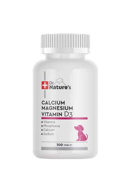 Calcium Magnesium D3 | Yavru ve Yetişkin Köpekler İçin Kemik & Diş Sağlığı Desteği (300 Tablet) ürün görseli 1
